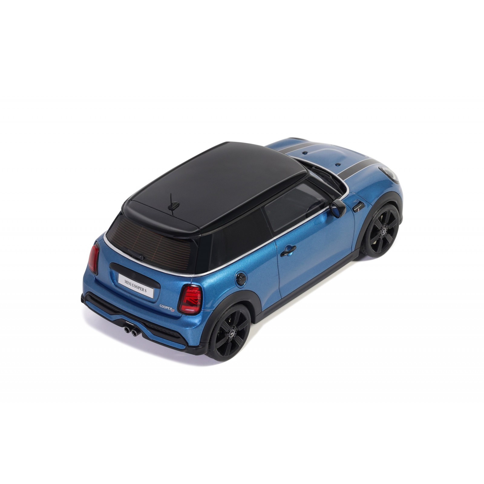 Mini Cooper S Island Blue + White Stripes 2021