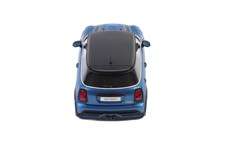 Mini Cooper S Island Blue + White Stripes 2021