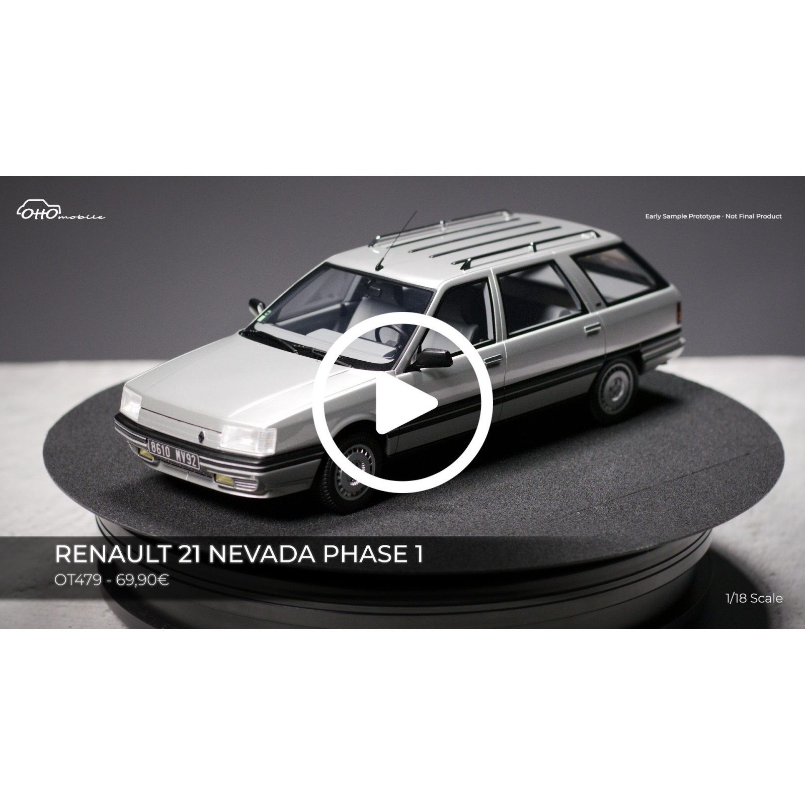 Renault 21 Nevada Phase 1 Argent Metallic 1988