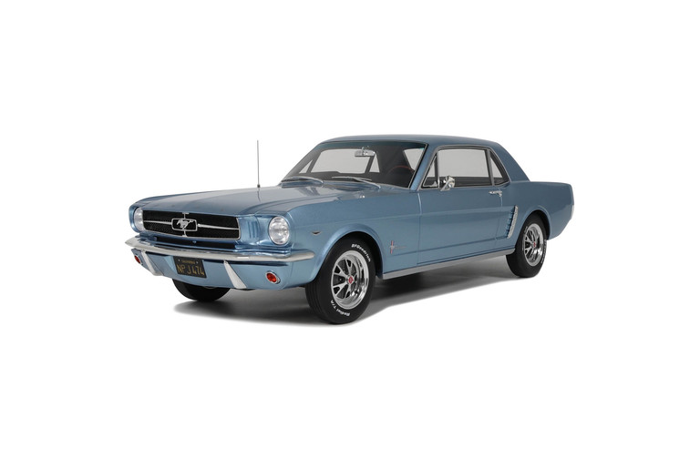 Ford Mustang V8 Hardtop Silver Blue Pony 1965