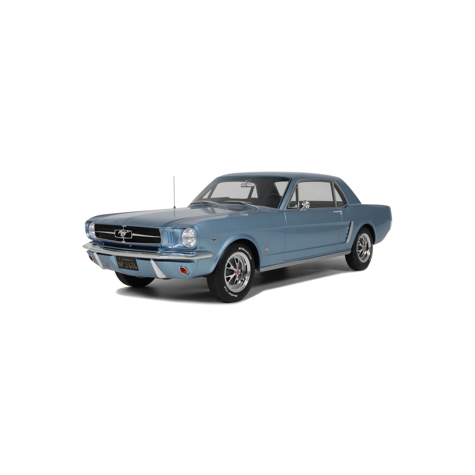 Ford Mustang V8 Hardtop Silver Blue Pony 1965
