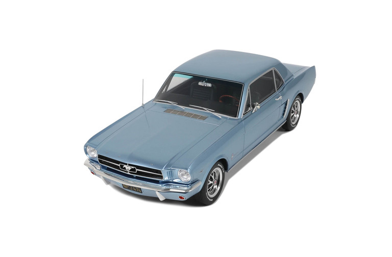 Ford Mustang V8 Hardtop Silver Blue Pony 1965