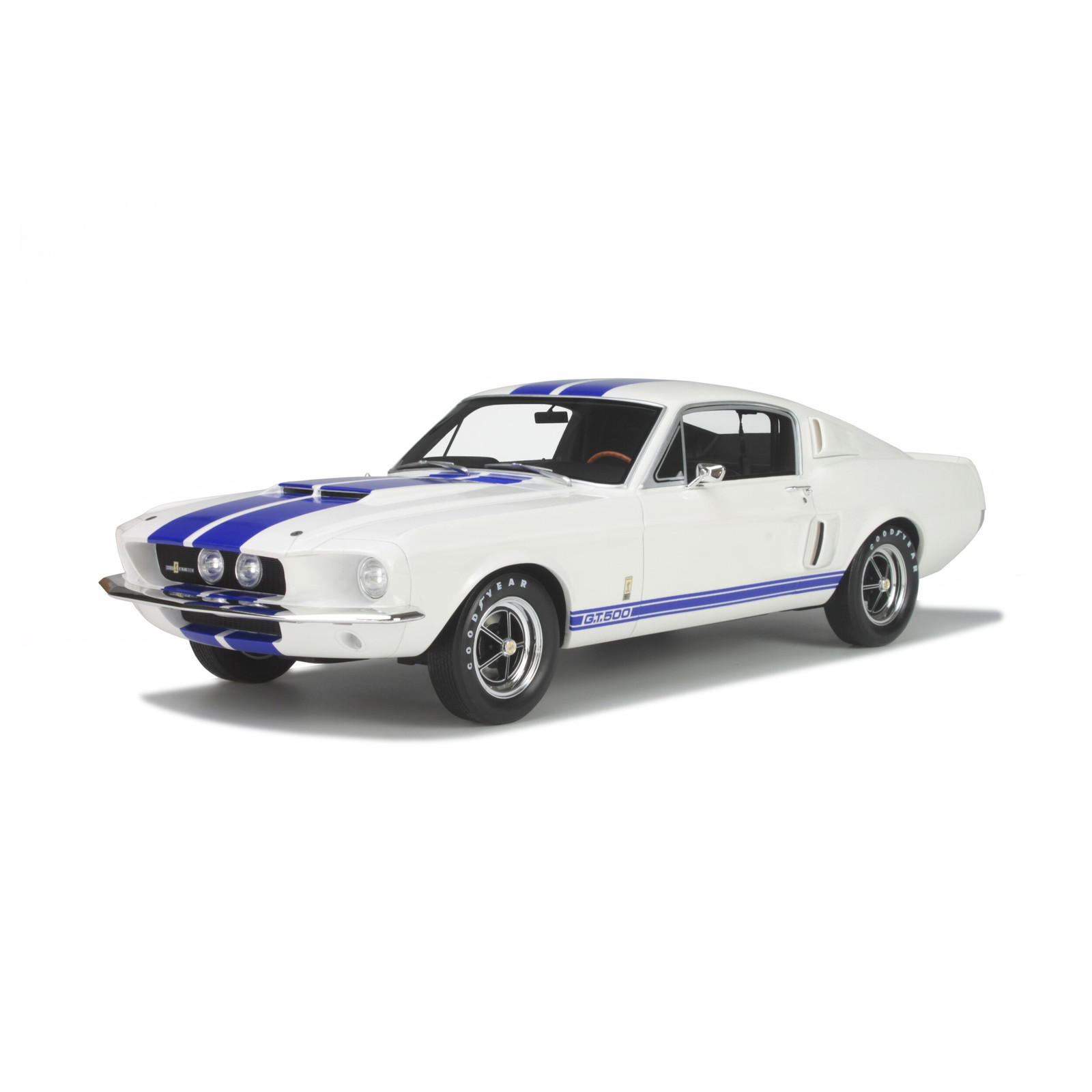 Shelby GT500 Wimbledon White and Blue stripes 1967