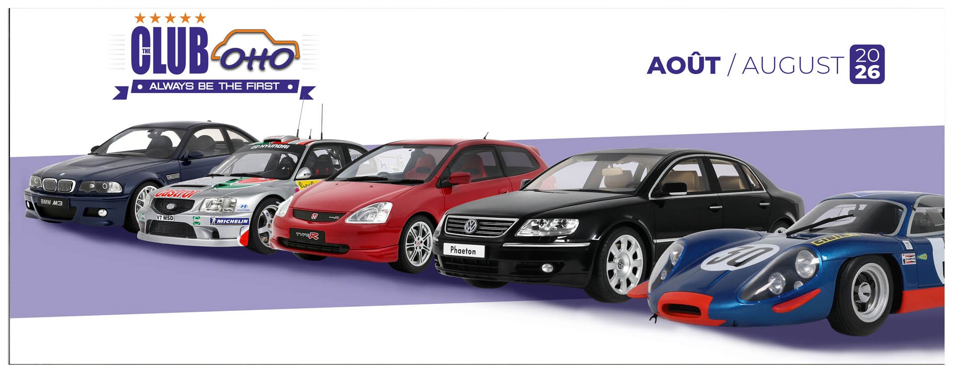 Découvrez les cinq modèles réduits du club OttOmobile d’août !